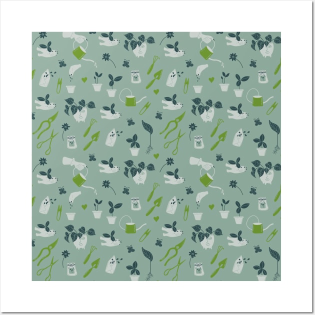 Home gardening pattern Wall Art by DanielK